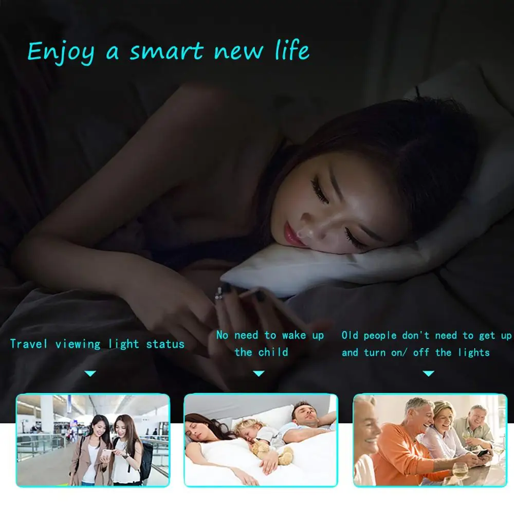 3 Gang Voice Control Smart WiFi Wall Switch Compatible with Alexa Google Home for DIY your Smart Home Smart Life