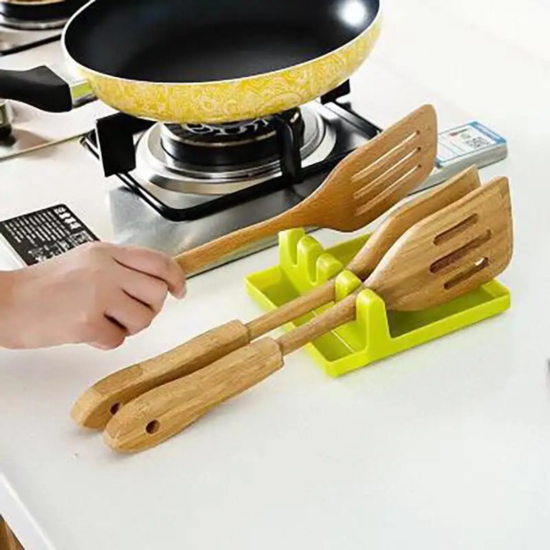

Kitchen Feasible Multi-Purpose Silicone Resting Mat Spoon Spatula Placement Pad Putting Pad Accessories Heat Resistant Family