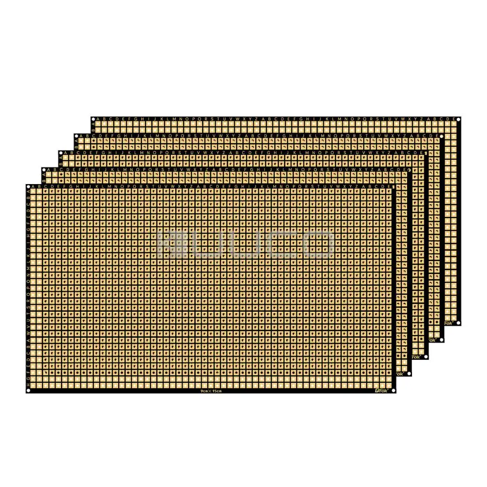 

Drok 2pcs/5pcs Perforated Circuit Board 3.54x5.91inch PCB Prototype Board Kit DIY FR-4 Solder-able Proto Board