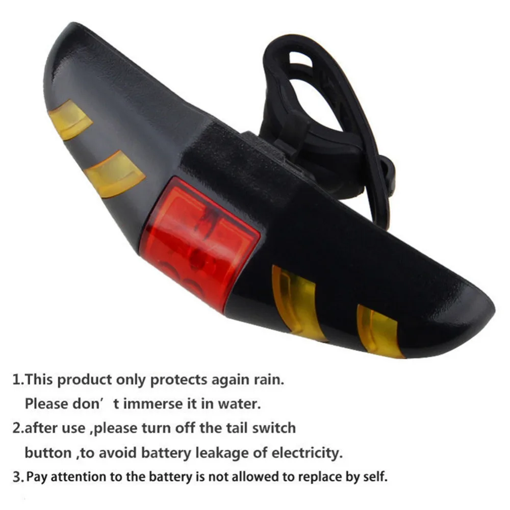 Durable waterproof bicycle turn signal wireless remote control mountain bike tail light flashing headlight