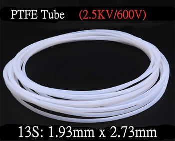 

13S 1.93mm x 2.73mm PTFE Tube F46 Insulated Capillary Heat Protector Transmit Hose Rigid Temperature Corrosion Resistance 600V