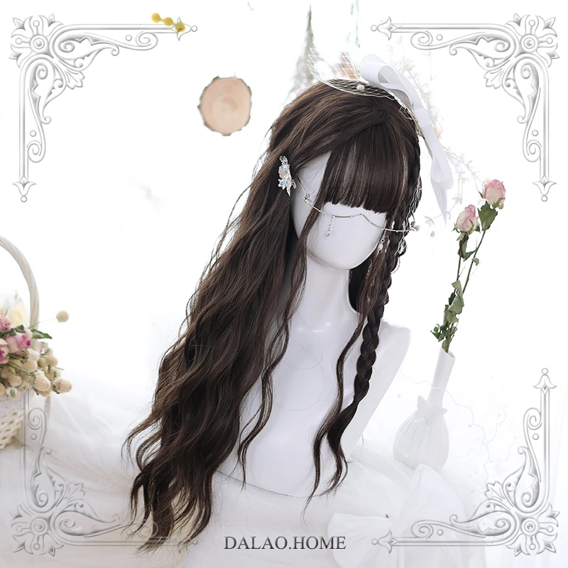 

High Quality Daily Soft Sister Lolita Hair Tail Hierarchical Water Pattern Curly Hair Wig Cosplay Costume Party