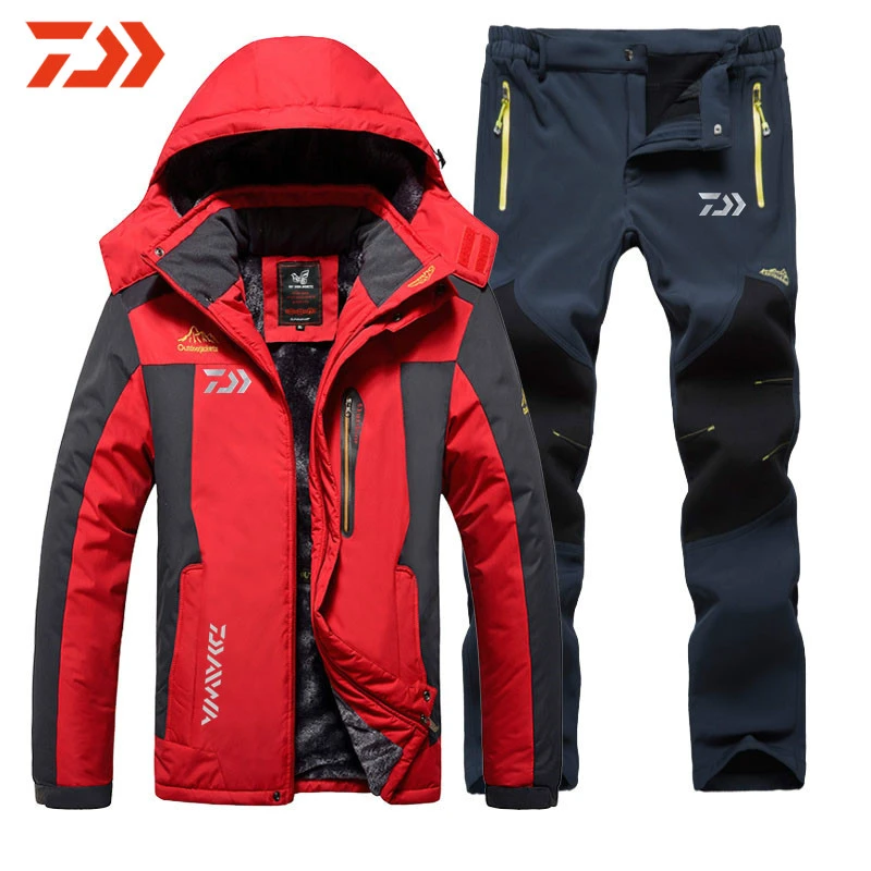 Daiwa ropa de pesca deportiva hombre, pantalones de secado rápido, traje de pesca, chaqueta de pesca transpirable, más terciopelo|Ropa de pescar| -