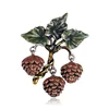 Muylinda Cranberry Rhinestone Brooch Pins Fashion Fruits Enamel Pin Accessories Women Clothes Scarf Clip Brooches ► Photo 3/6