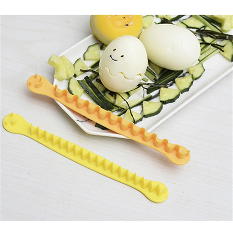 2 Pcs Fancy Cut Eggs Cooked Eggs Cutter Household Boiled Eggs