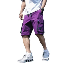 FAVOCENT, мужские шорты, новые летние модные однотонные брюки кэжуал, цветная уличная одежда, для бега, с большими карманами, Популярные Молодежные мужские брюки