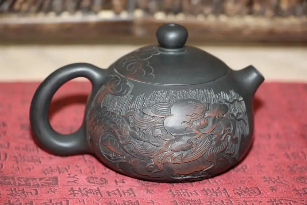 Jian shui ceramic tea pot for puer and black tea Xi Shi Wei Long "Си Ши Хвост Дракона" около 150ml