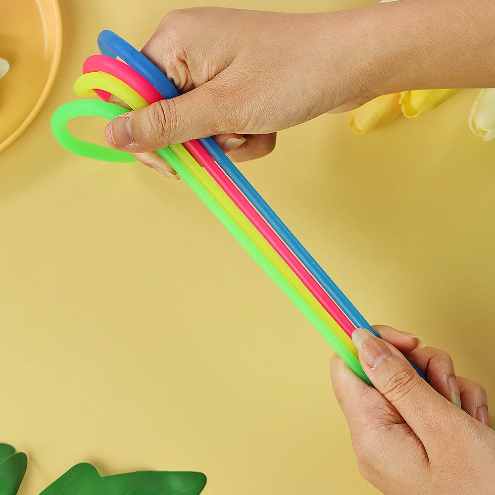 lot Soft Rubber Noodle Elastic Rope Toys Stretch String
