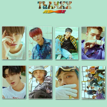 

2pcs/set Kpop ATEEZ Poster stickers New Photo album THANXX ZERO : FEVER Part.1 K-pop ATEEZ Poster