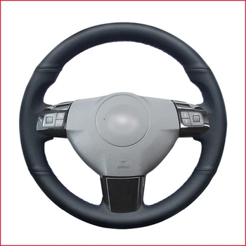 

Hand-stitched Black PU Artificial Leather Car Steering Wheel Cover for Opel Astra (H) 2004-2009 Zaflra (B) 2005-2014 Signum 2005