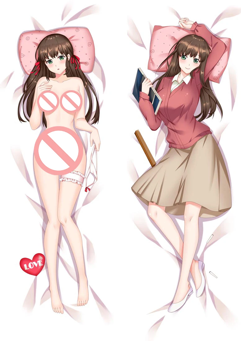 Аниме Domesutikku na Kanojo Dakimakura, чехол с персонажами Хина и Руи, чехол с подушкой для внутренней девушки, обнимающий тело, чехол