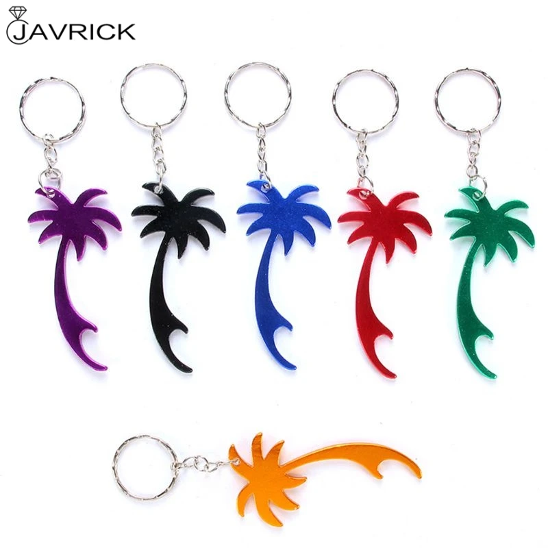 Aluminum Beer Bottle Opener Keychain Palm Tree Mini Bottle Opener