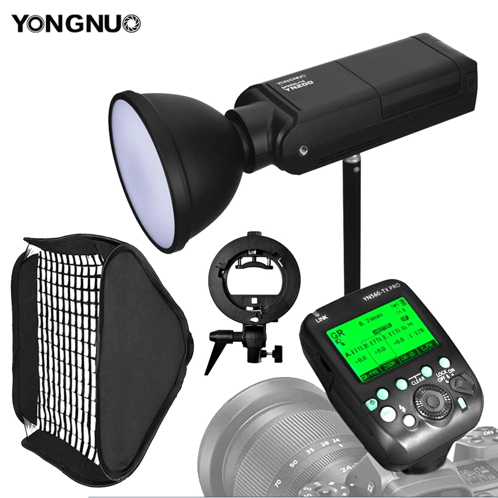 

Yongnuo YN200 TTL HSS Outdoor Speedlite GN60 200W 2.4G Wireless Lithium Battery Flash for Canon Nikon DSLR Camera
