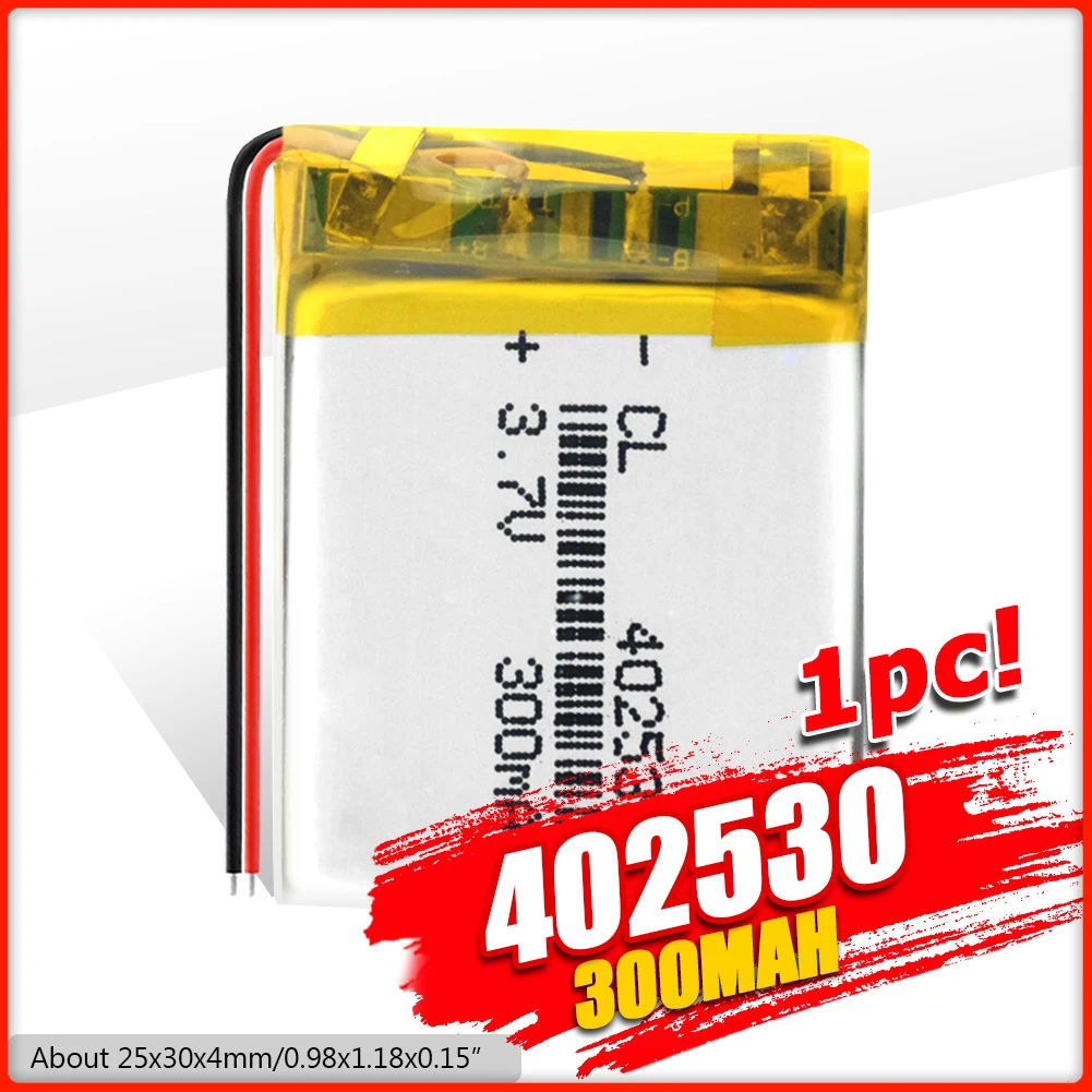 3 7 В 300 мАч 402530 Li ion Батарея литий полимерный li Po ионным Lipo ячейки для MP3 MP4 игрушка