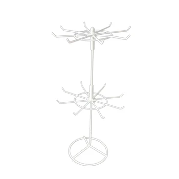 

Durable Dual Layer Storage Iron Art Jewelry Non-Slip Elegant Sturdy Display Shelf Trinkets Detachable Practical Rotatable