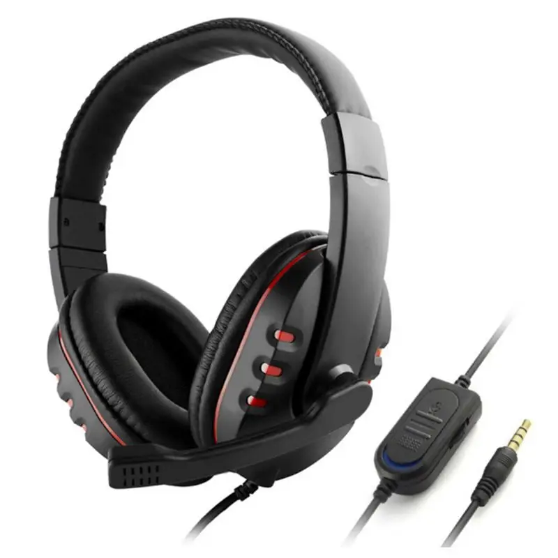 3 5mm Gaming Headset Headphone w Microphone Volume Control for Sony PS4 PlayStation 4 for PC R2JB