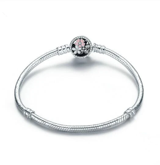 Серебряный браслет из натуральной 925 пробы, поэтический браслет с застежкой в виде змеи, браслет-цепочка, браслет, подходит для женщин, бусина, шарм, сделай сам, модное ювелирное изделие