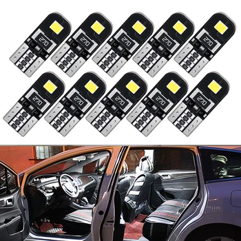 

10pcs Super Bright T10 W5W 2825 168 LED CanBus Error Free Front Side Marker Door Courtesy License Plate LED Light Interior Light