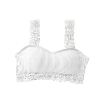 

Underwear Yoga Sport Soft Sexy Seamless Lace Elastic Strap Padded Solid Crop Top Women Bra Gym Wireless Fitness One Size