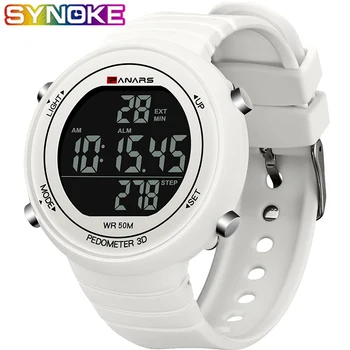 

SYNOKE Men Sports Digital Watch Casual Sports LED Display Waterproof Electronic Wrist Watch Male Alarm Clock Stop Watch for Men