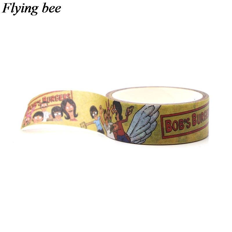 Flyingbee 4 шт./компл. мультфильм аниме творческий Catdog клейкая лента Bobs Burgers Бумага лента Washi с принтом «Маленький принц», ленты лента Набор DIY подарки X0636