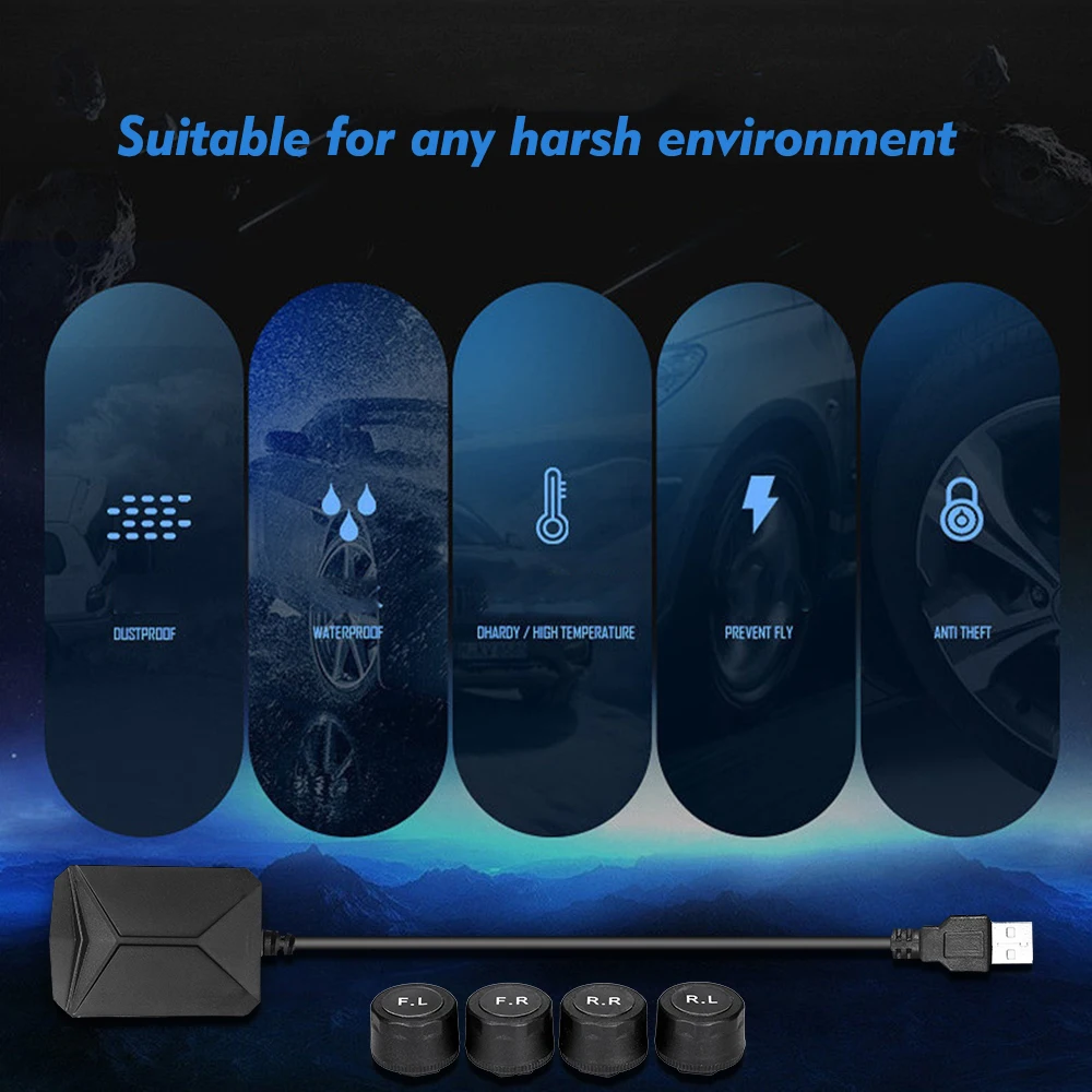USB ȵ̵ ڵ Ÿ̾ TPMS з ͸ ý, 4 ܺ  5V   ȵ̵ ׺̼ ڵ 