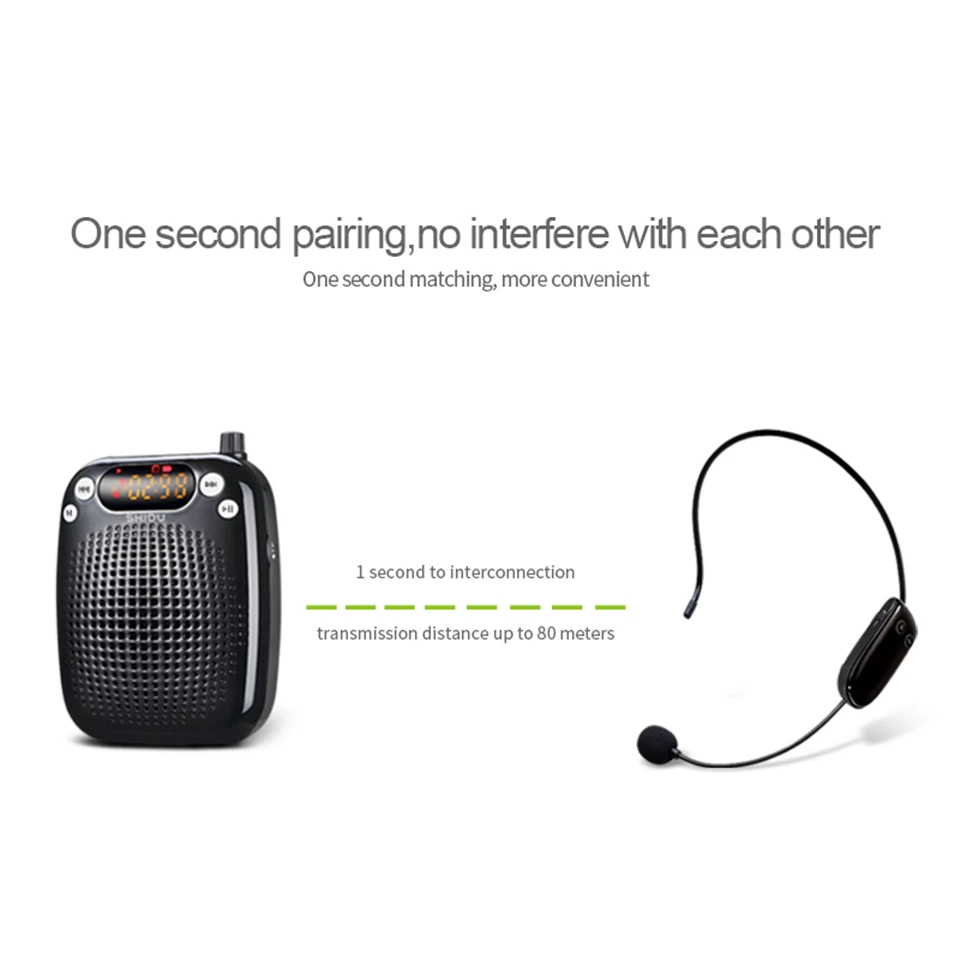 SHIDU 10W Portable Voice Amplifier Wireless Microphone HiFi Audio Mini Speaker For Teachers Tourrist Guide Yoga Instructors S611