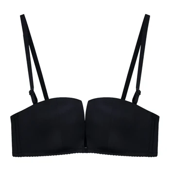 

1/2 Cup Small Chest Push Chest Smooth and Seamless Bra Memory Soft Steel Ring Wedding Dress Female Underwear Gather
