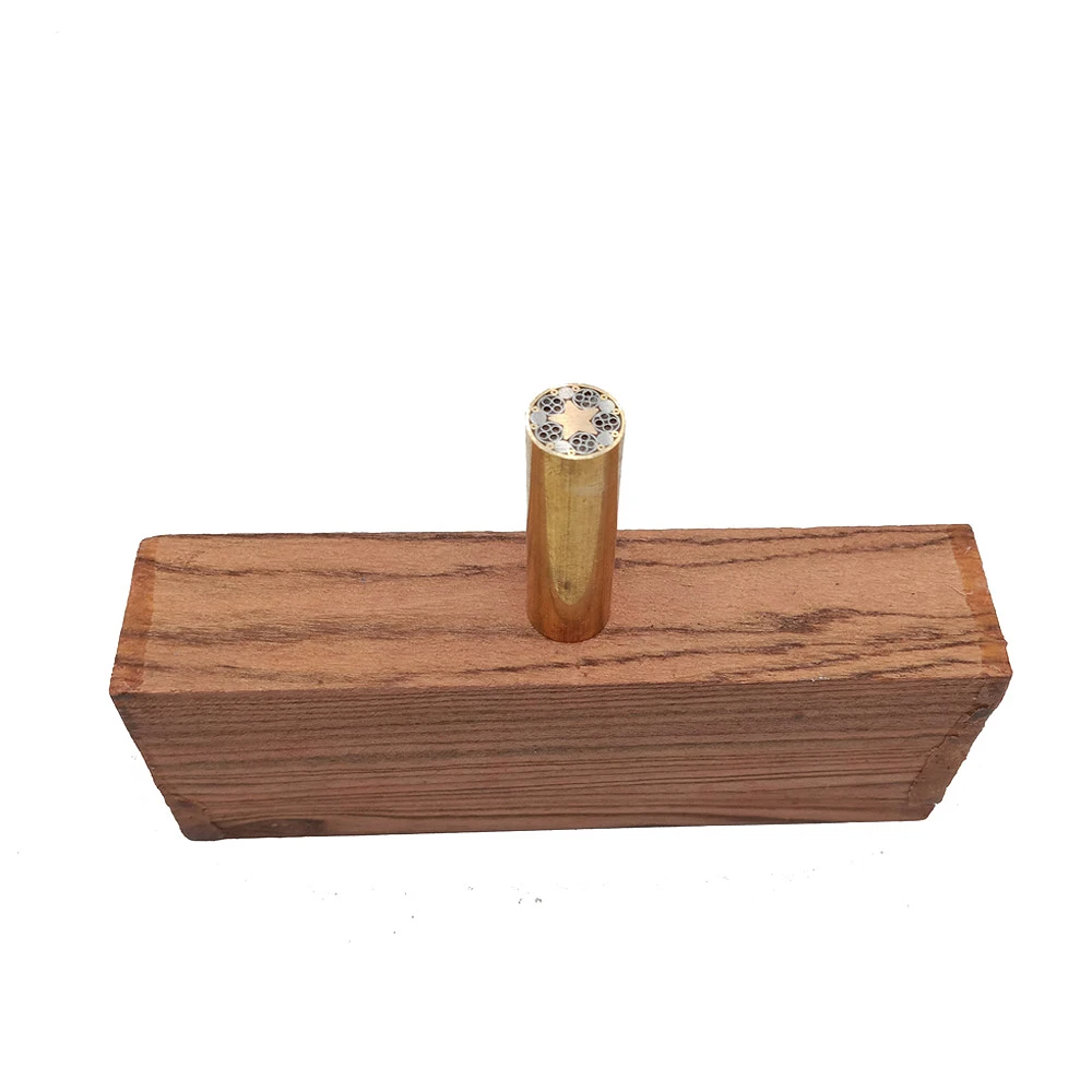 Mosaics Pin Make knife slingshot Handle screw Nut rivet (12mm x 40mm) brass and stainless steel Tube Five-pointed star