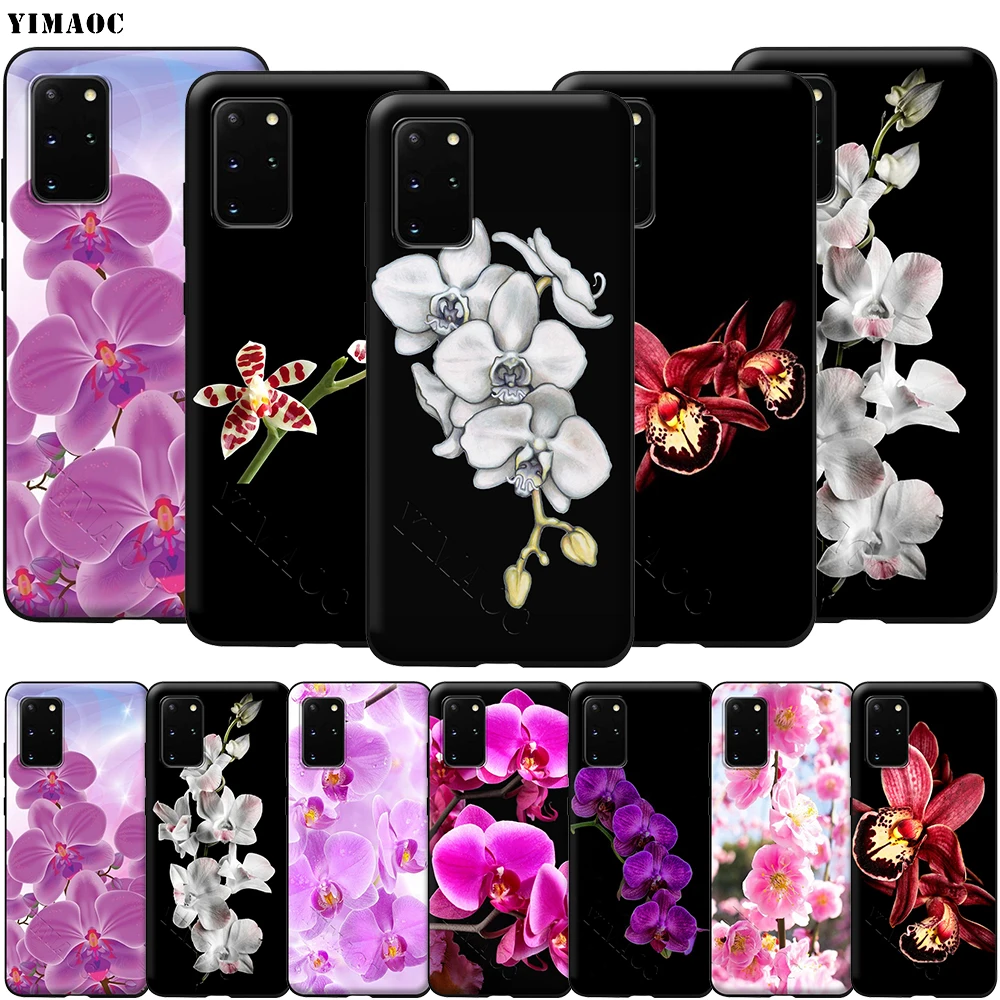 Чехол с цветами орхидеи для Samsung Galaxy A7 A8 A9 A10 A20 A30 A40 A50 A70 S10 S10e J6 Plus S20 Ultra Note 10 Lite A51 A71