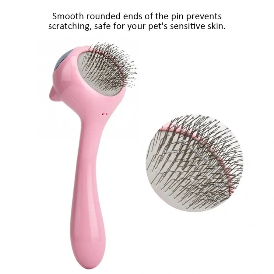 Портативный Расческа для домашних животных Сталь Pin Уход за лошадьми Deshedding инструмент для собак, кошек, силиконовая щетка для животных