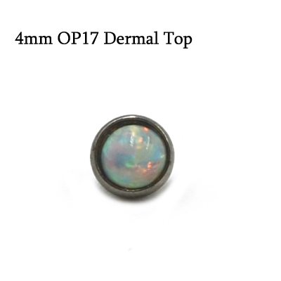 Piece 100% Titanium Micro Dermal Anchor Internally Thread Opals Zircon CZ Gem Top Piercing Skin Diver Base Body Jewelry 16G