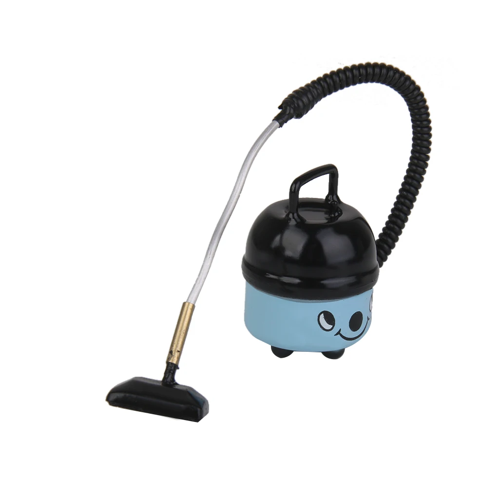 New Plastic 1/12 Dollhouse Miniature Cute Vacuum Cleaner Classic Pretend Play Furniture Toys for Child Doll House Docor Acceess