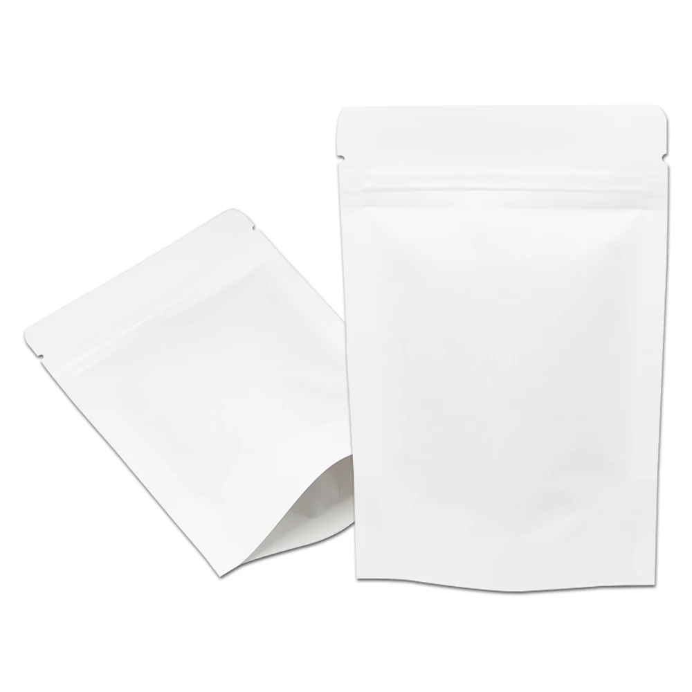 100Pcs Stand Up Wit Kraftpapier Zip-Lock Verpakking Zak Zelf Seal Droge Bloem Noten Opslag Pouch Kruidenier Rits verpakking Papieren Zakken 100Pcs Stand Up Wit Kraftpapier Zip-Lock Verpakking Zak Zelf Seal Droge Bloem Noten Opslag Pouch Kruidenier Rits verpakking Papieren Zakken