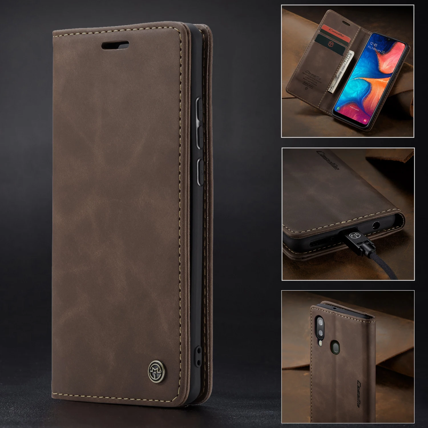 

Magnetic Wallet Case For Samsung A20E A20 2019 Flip Case Retro Full Cover For Samsung Galaxy A20 A 20e A20E Case with Card Slots