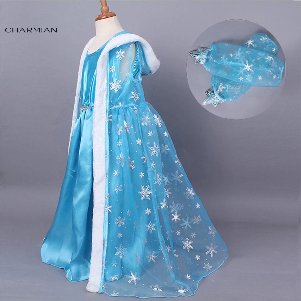 Charmian Фея синяя накидка принцессы костюм для девочек