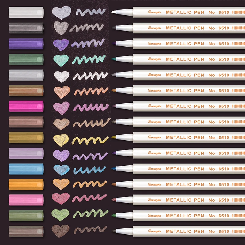 

10/12/15/20Colors Metallic Marker Pen DIY Scrapbooking Crafts Soft Brush For Drawing Photo Album Scrapbooking Crafts Card Making