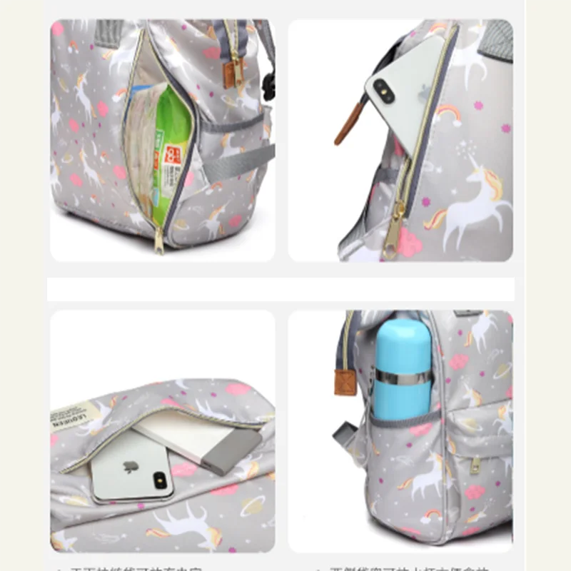 Lequeen Большая вместительная сумка для беременных, Детская сумка, сумка для мам, многофункциональная сумка для подгузников, дорожный рюкзак