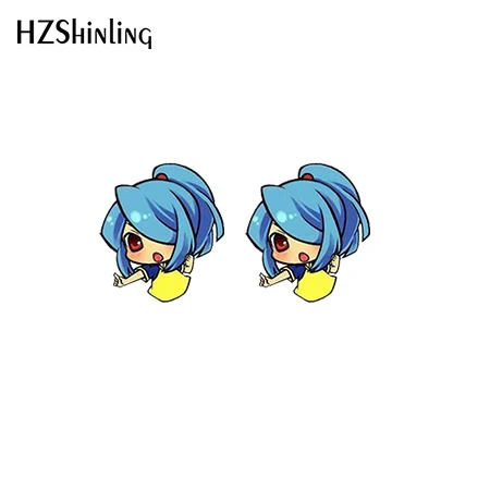 Новинка Inazuma Eleven Go акриловые серьги Аниме Chibi серьги-гвоздики эпоксидные серебряные серьги - Окраска металла: 1