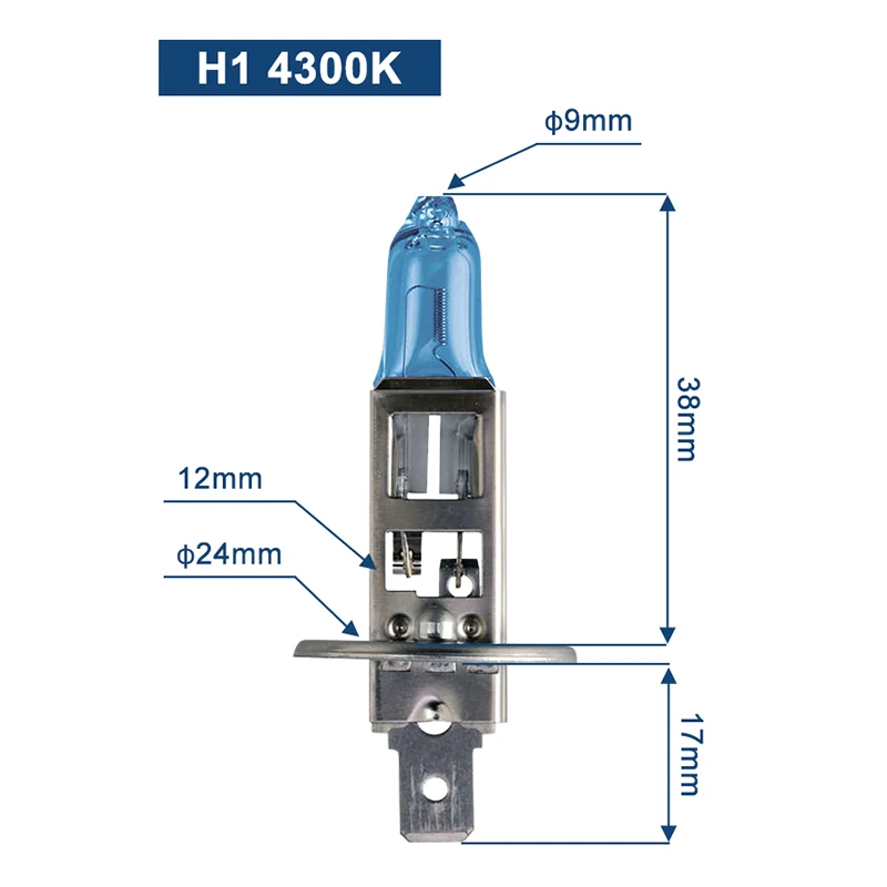 Галогенные лампы Philips H1 55 Вт 12 В Crystal Vision 4300 K, яркий белый светильник, лампы для автомобиля, аксессуары, автомобильная лампа, мотоциклетный противотуманный светильник, 2 шт
