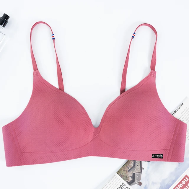 Seamless Bra Wire Free Brassieres Soft Push Up Intimate Women's Underwear Sexy Bralette Striped Shoulder Strap Womens Lingerie as pic