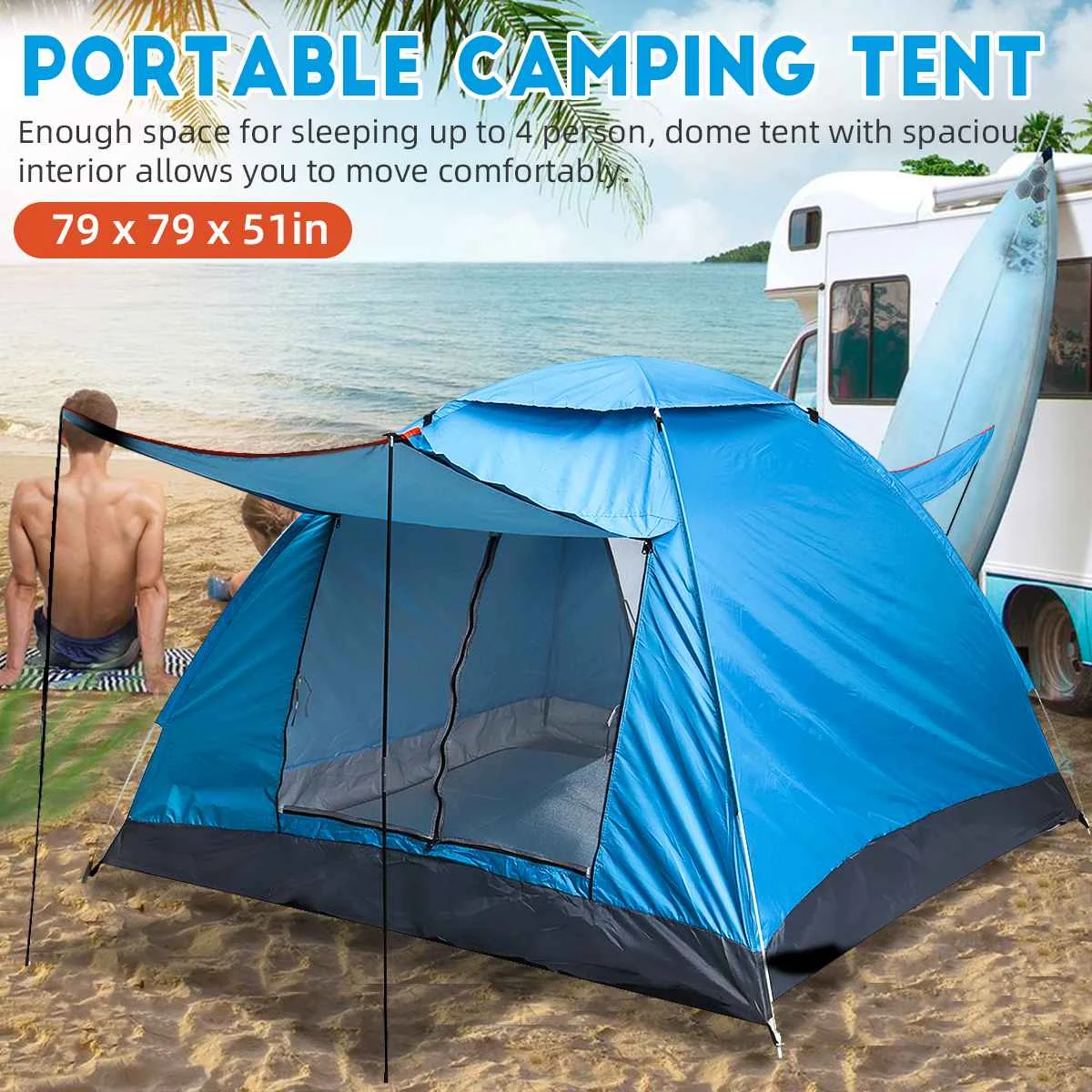Automatic Tent 3 4 Person Camping Tent 