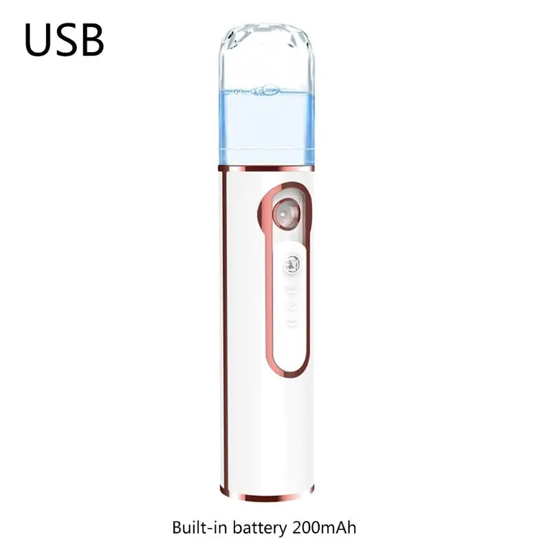White Model 1 1 шт. USB Перезаряжаемый нано-увлажняющий прибор для красоты воды паровой прибор для лица холодный спрей переносной увлажнитель лица - Цвет: White Model 1