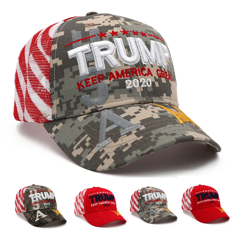 

New Donald Trump 2020 Cap Camouflage USA Flag Baseball Caps Keep America Great Again President Embroidery Hat