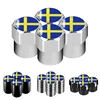 4 Uds estilo de coche Suecia bandera emblema de válvulas de neumático tapones de válvula para Volvo V70 XC60 S60 V60 V40 accesorios de decoración ► Foto 1/6