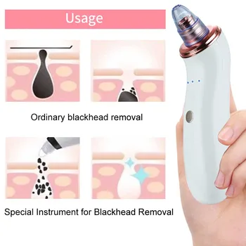 

Portable USB Rechargeable Pore Cleaning Massage Vacuum Suction Pimple Tools Electric Multifunction Skin Care Blackhead Remover