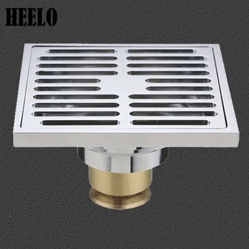 

4-Inch Square Pest Control Anti Cockroach Kitchen Bathroom for Bathroom Fine Copper Chrome Plated Water Seal Deodorization Type