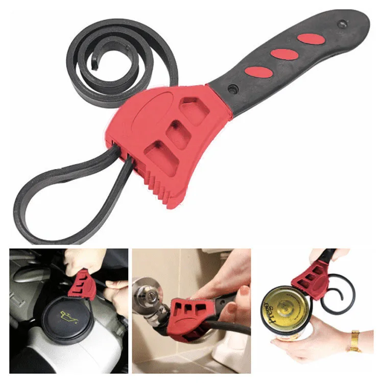 

Rubber Strap Wrench Spanner Bottle Home For Any Shape Opener Universal Household