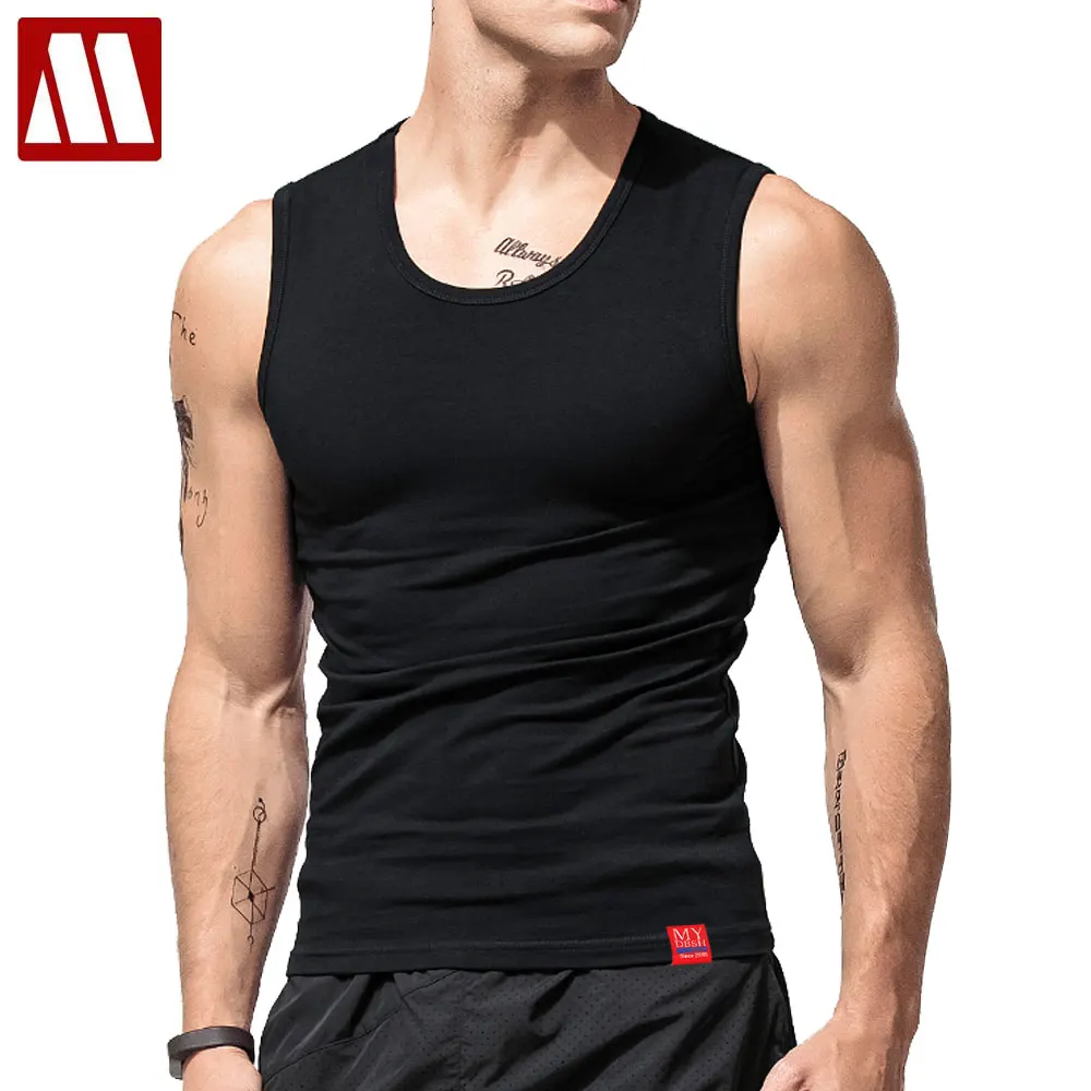 

MYDBSH Brand Men's Tank Tops Fashion Cotton Man Sleeveless Undershirts For Male Bodybuilding Tank Tops Casual Summer Vest New