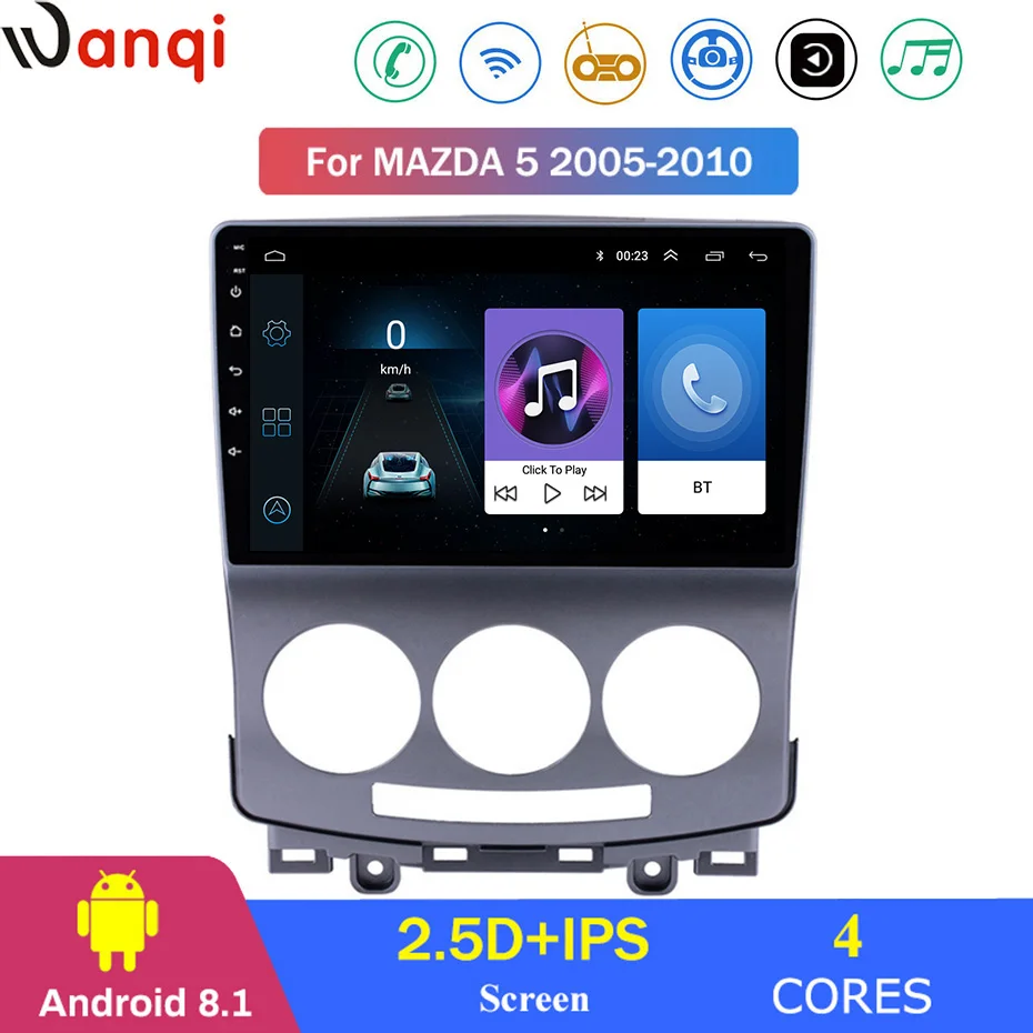 Для Mazda 5 2006-2010 автомобильный Радио Мультимедиа Видео плеер навигация gps Android 8,1 аксессуары SWC BT wifi седан без dvd